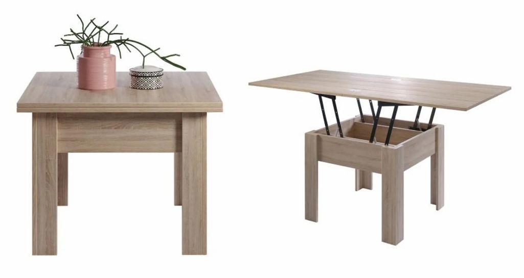 Table extensible rectangle 70 à 140 cm bois clair Jona - Photo n°1