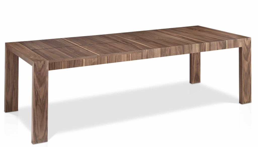 Table extensible rectangulaire bois plaqué noyer Koza 160/210/260 cm - Photo n°2
