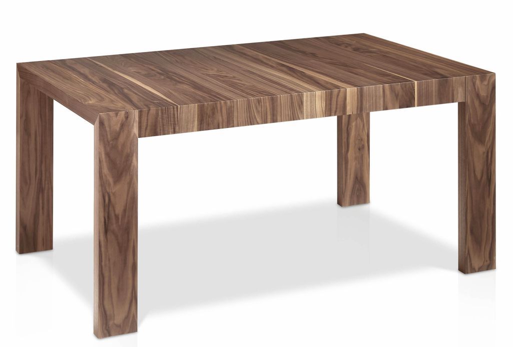Table extensible rectangulaire bois plaqué noyer Koza 160/210/260 cm - Photo n°1