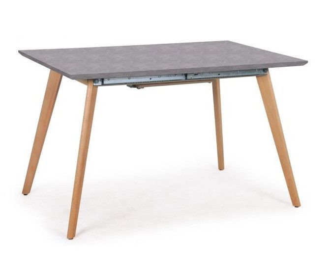 Table extensible rectangulaire effet béton 2 à 4 personnes à L 120/160 cm Sicca - Photo n°1