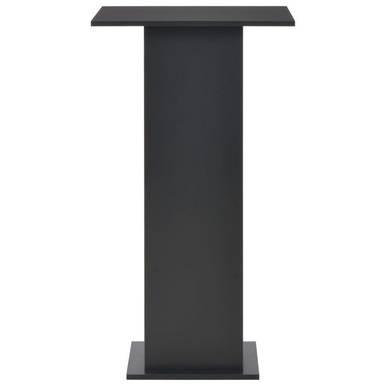 Table haute de bar carrée noir avec 2 étagères Keo 60 - Photo n°3