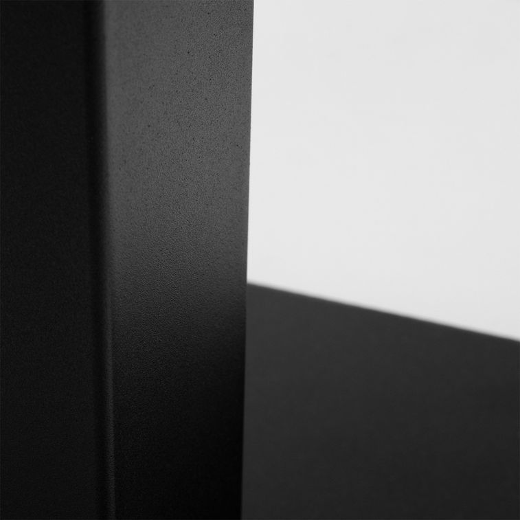 Table haute de bar ronde blanc et pieds carré acier noir Mooby 70 cm - Photo n°5