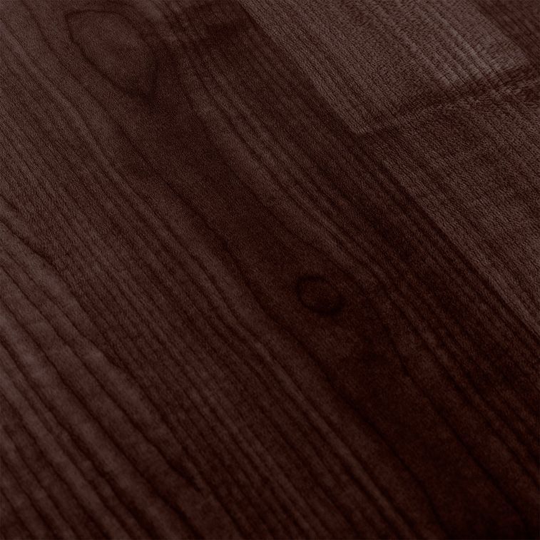 Table haute de bar ronde bois foncé et pieds carré acier noir Mooby 70 cm - Photo n°3