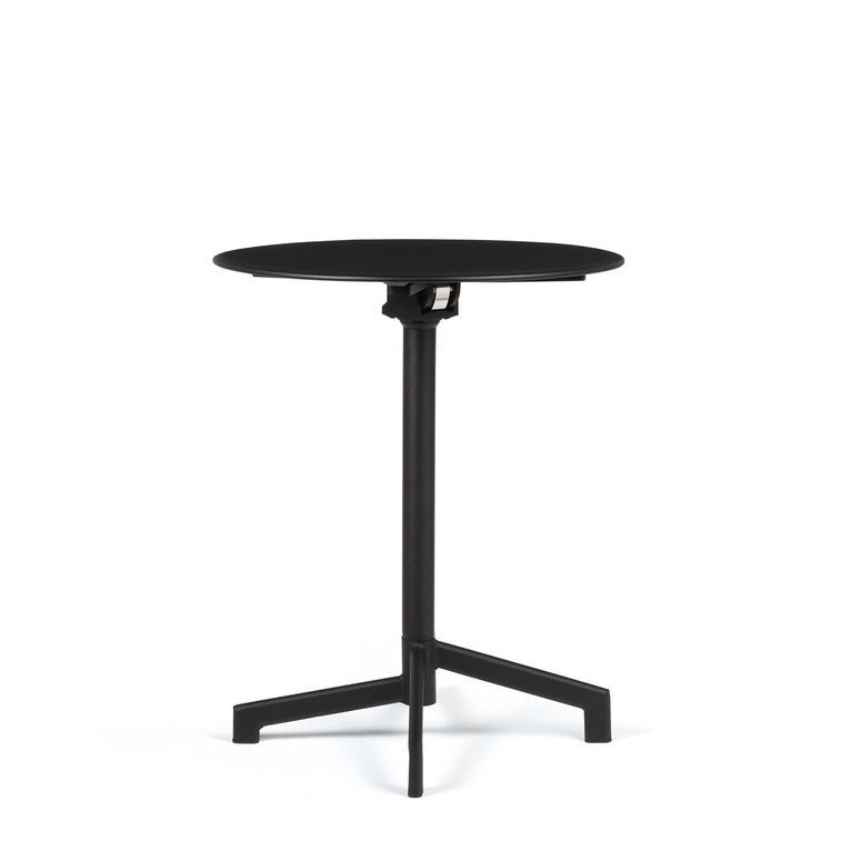 Table haute de bar ronde réglable acier noir mate Snook 60 cm - Photo n°3