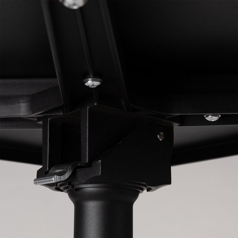 Table haute de bar ronde réglable acier noir mate Snook 60 cm - Photo n°9