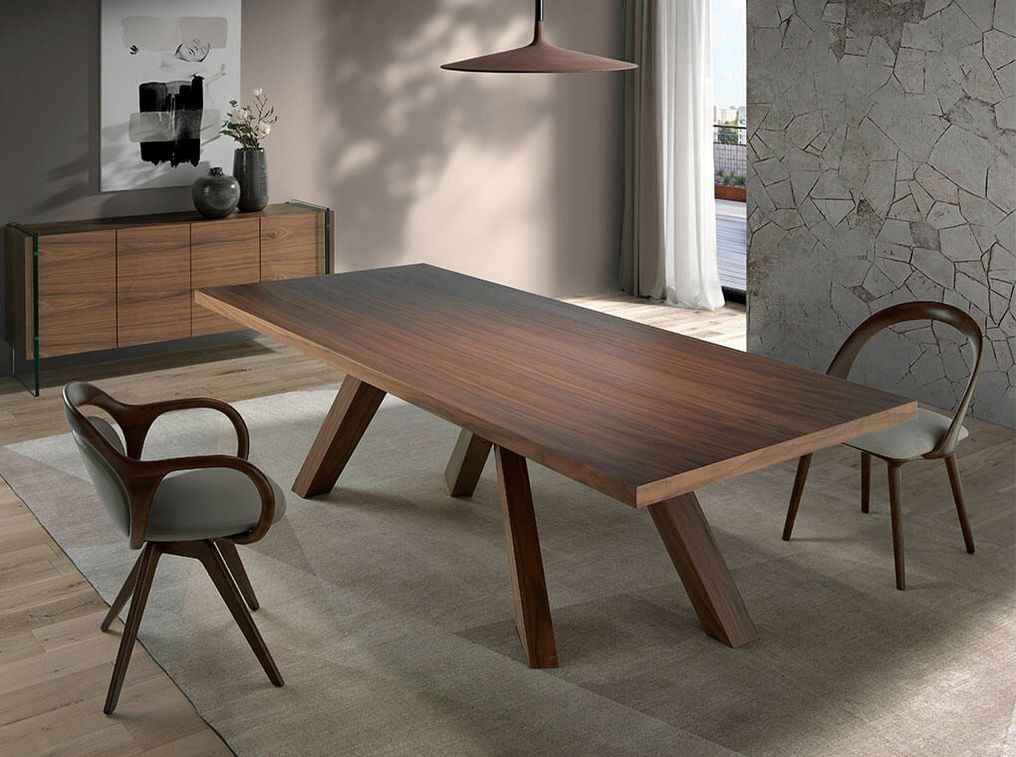 Table moderne bois noyer Bonita 240 cm - Photo n°3