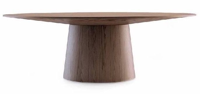 Table ovale bois noyer Kinta 220 cm - Photo n°1