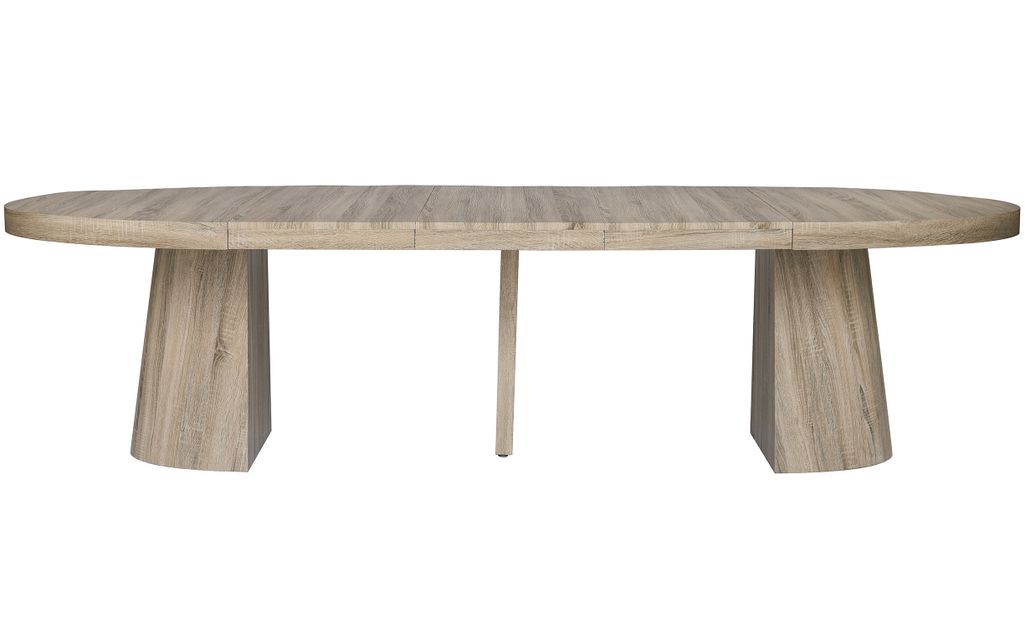 Table ovale extensible bois chêne clair Aleez - Photo n°2