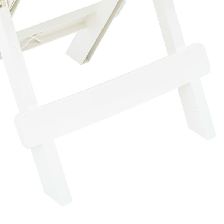 Table pliable de jardin Blanc 45x43x50 cm Plastique - Photo n°5