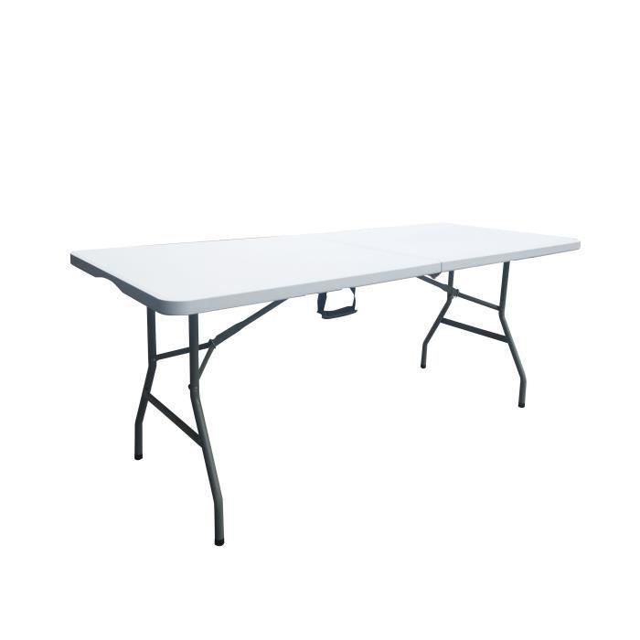 Table pliante - 180 cm - 8 personnes - plastique - Photo n°1