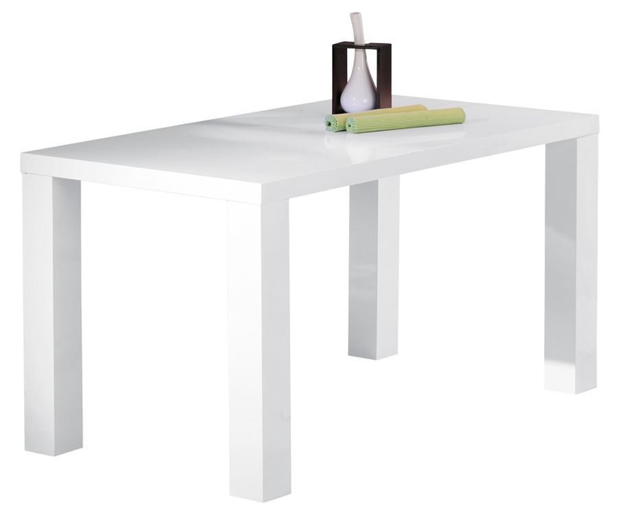 Table rectanguilaire laquée blanc Kiper - Photo n°1
