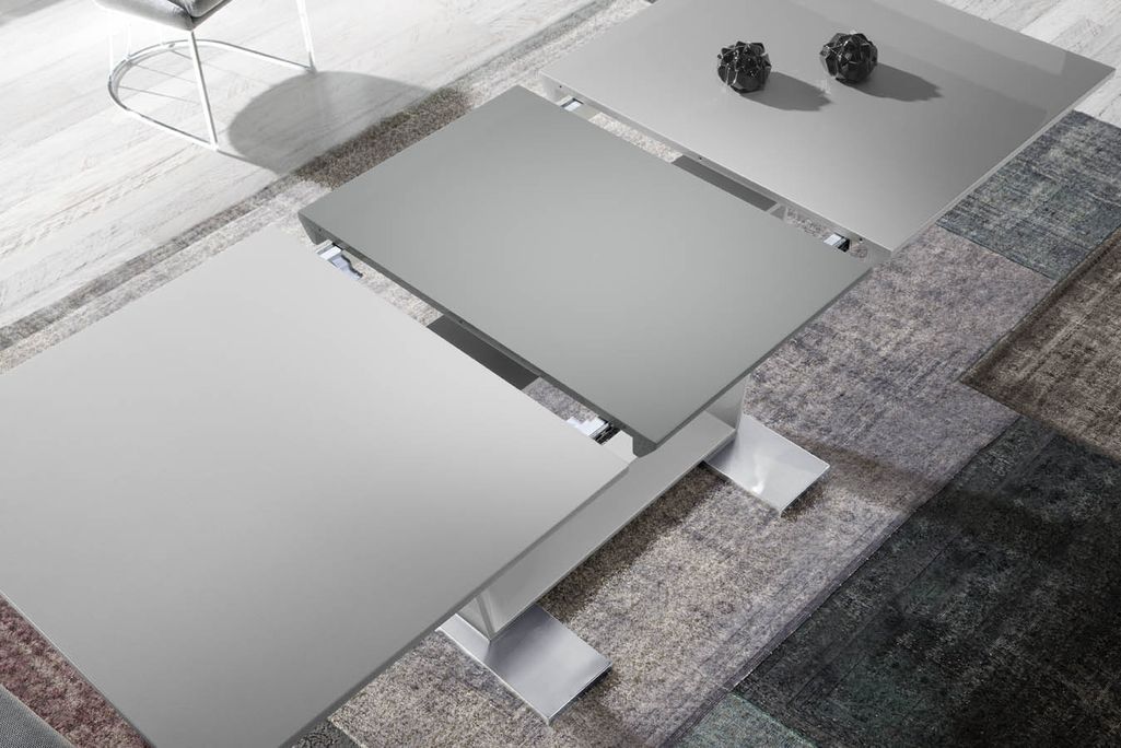 Table rectangulaire à rallonge design Blanc Modena - Photo n°2