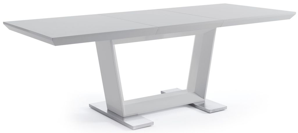 Table rectangulaire à rallonge design Gris Modena - Photo n°1