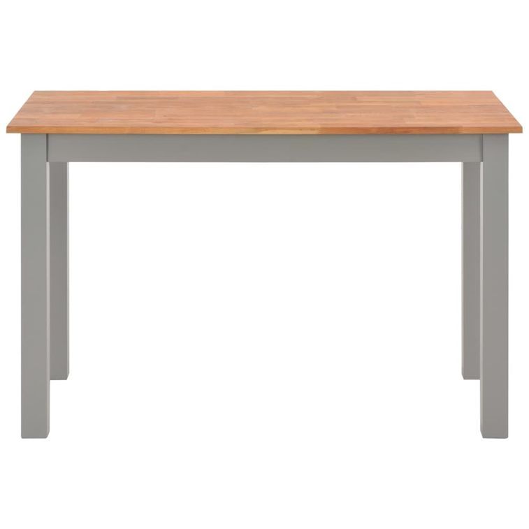 Table rectangulaire bois de chêne naturel et gris Cusina 120 cm - Photo n°6