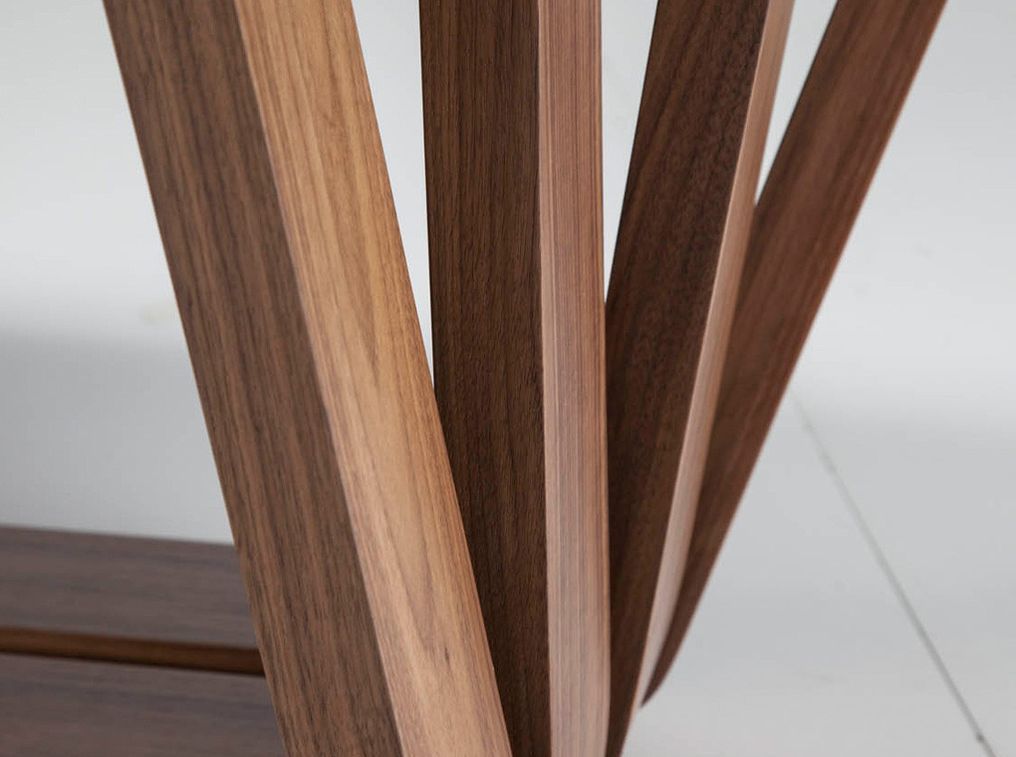 Table rectangulaire bois plaqué noyer Matega 200 cm - Photo n°4