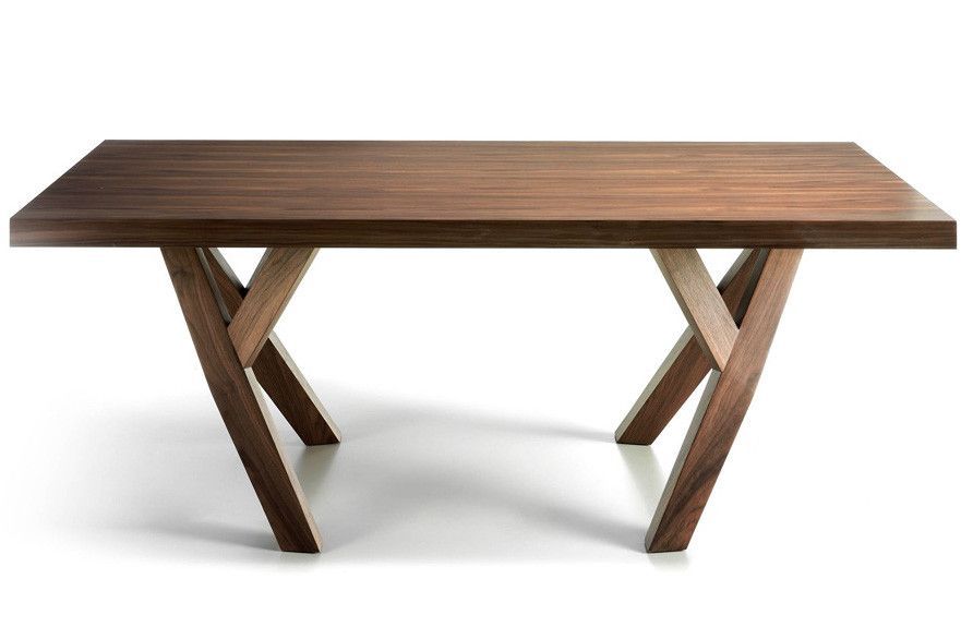 Table rectangulaire design bois noyer Bonita 200 cm - Photo n°6