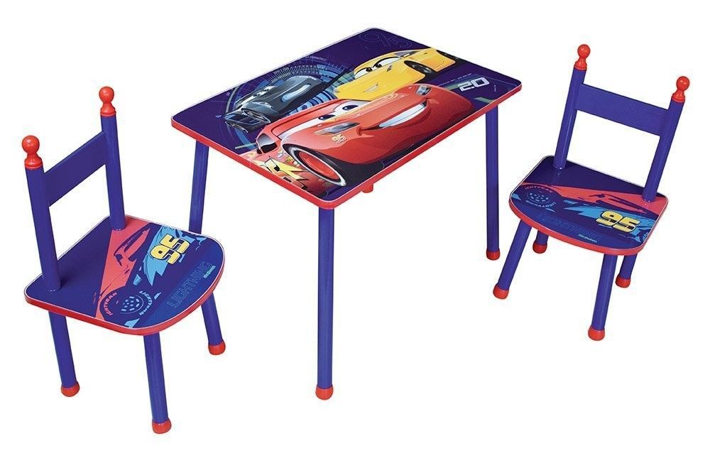 Table rectangulaire et 2 chaises Cars Disney - Photo n°1