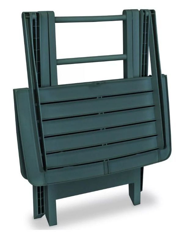 Table Rectangulaire Et 2 Chaises De Jardin Plastique Vert Camille