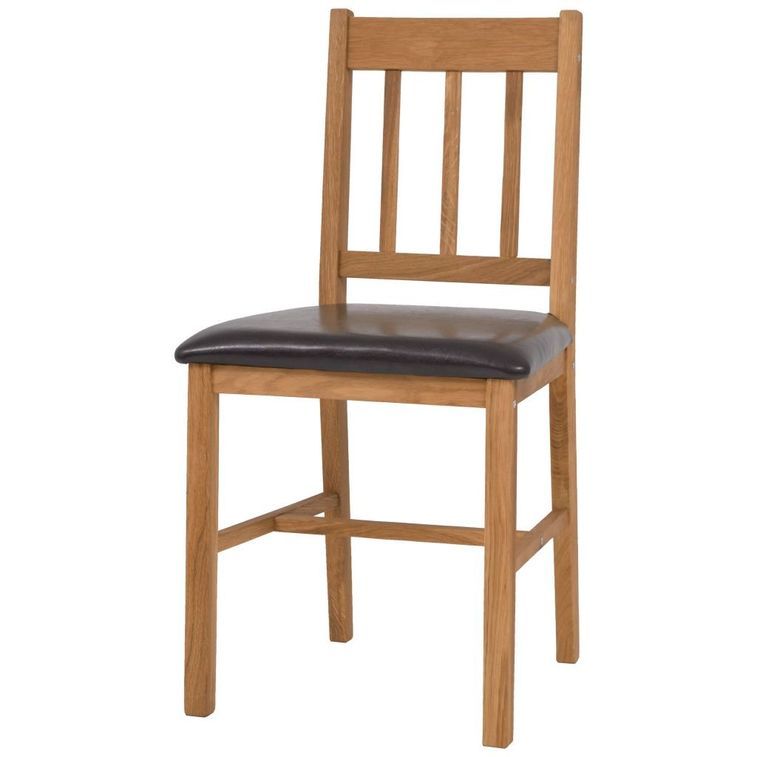 Table rectangulaire et 4 chaises chêne massif Pannos - Photo n°4