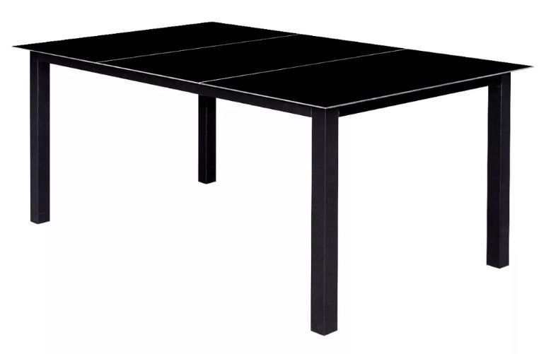 Table rectangulaire et 8 chaises de jardin métal noir Groove 2 - Photo n°3