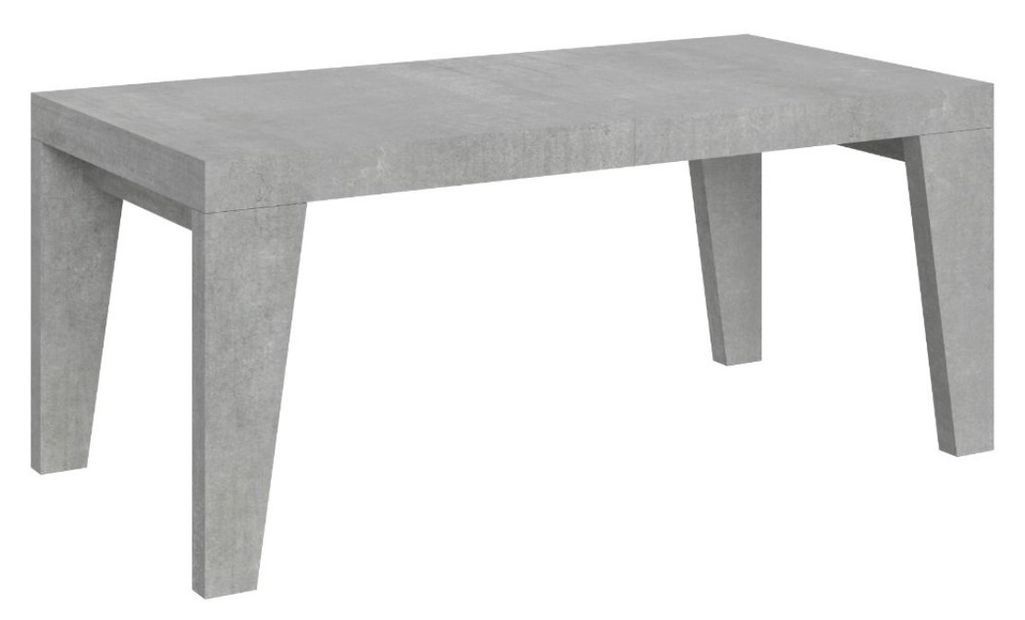 Table rectangulaire extensible 8 à 14 personnes L 180 à 284 cm gris béton Naxo - Photo n°1
