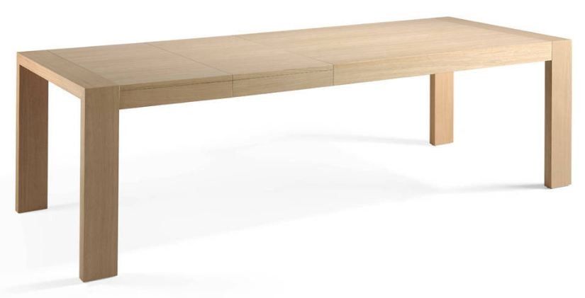 Table rectangulaire extensible bois plaqué chêne clair Minka 2 - Photo n°3