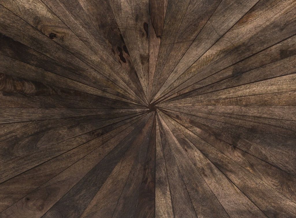 Table rectangulaire bois massif marron et métal doré Jamie 180 cm - Photo n°6