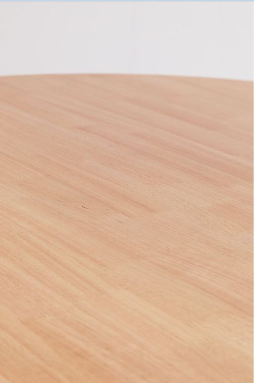 Table ronde bois d'hévéa naturel Kiten 100 cm - Photo n°5