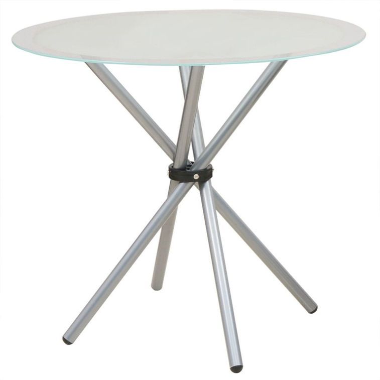 Table ronde métal et 2 chaises simili blanc Kobi - Photo n°2