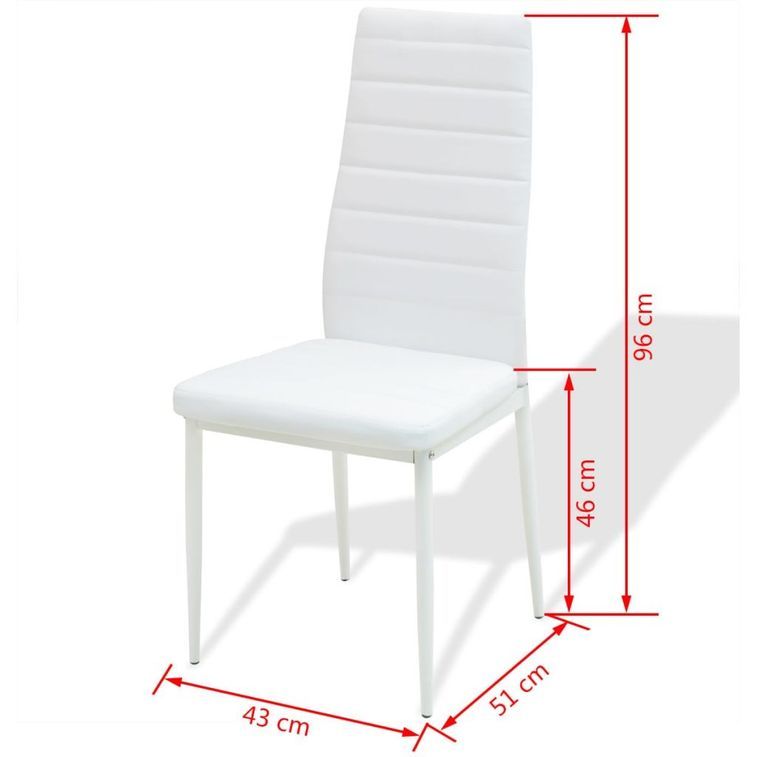 Table ronde métal et 2 chaises simili blanc Kobi - Photo n°7