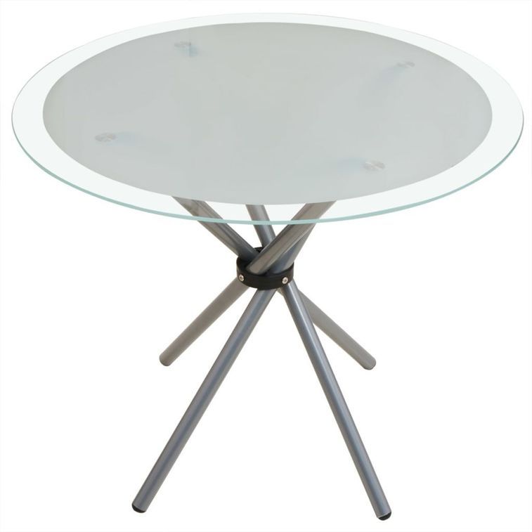 Table ronde métal et 2 chaises simili blanc Kobi - Photo n°8