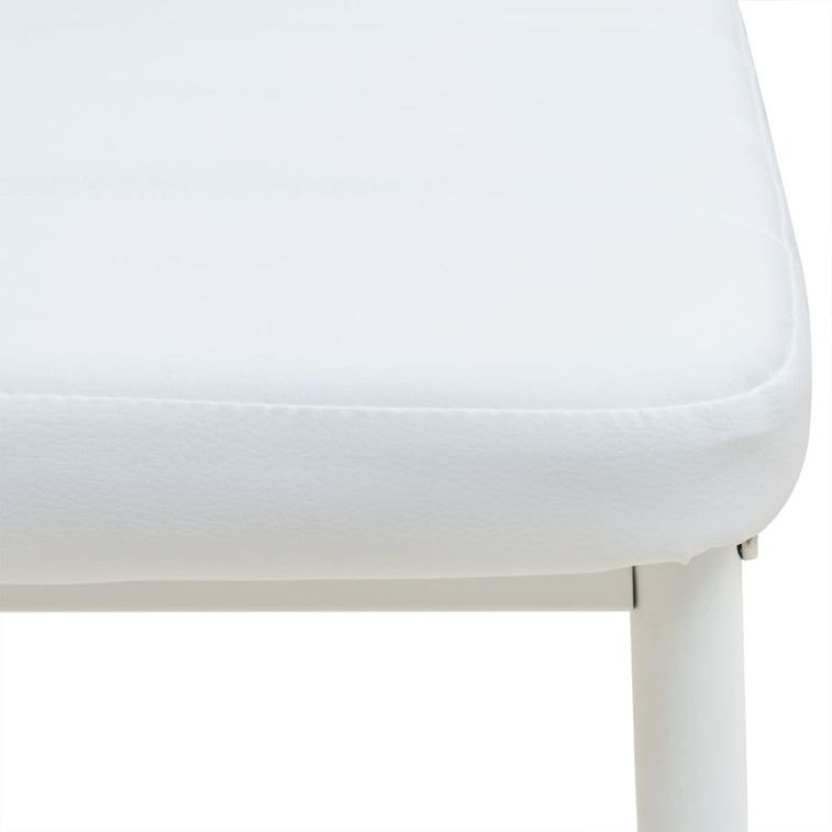 Table ronde métal et 2 chaises simili blanc Kobi - Photo n°10