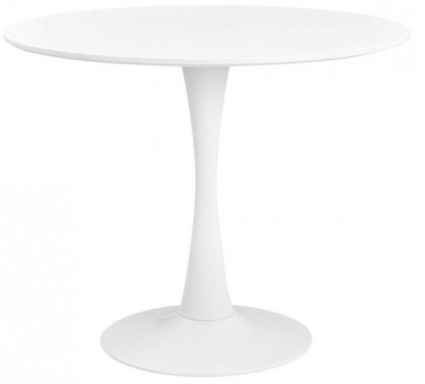 Table ronde moderne blanche Tulipa 90 cm - Photo n°1