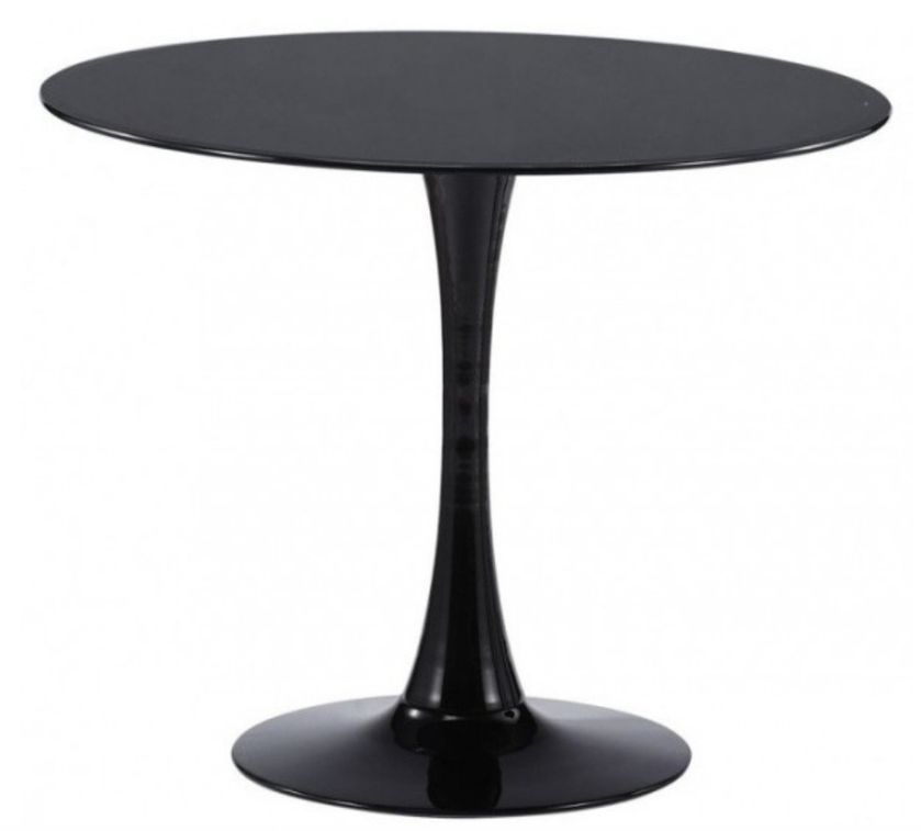 Table ronde moderne noir tulipa 90 cm - Photo n°1
