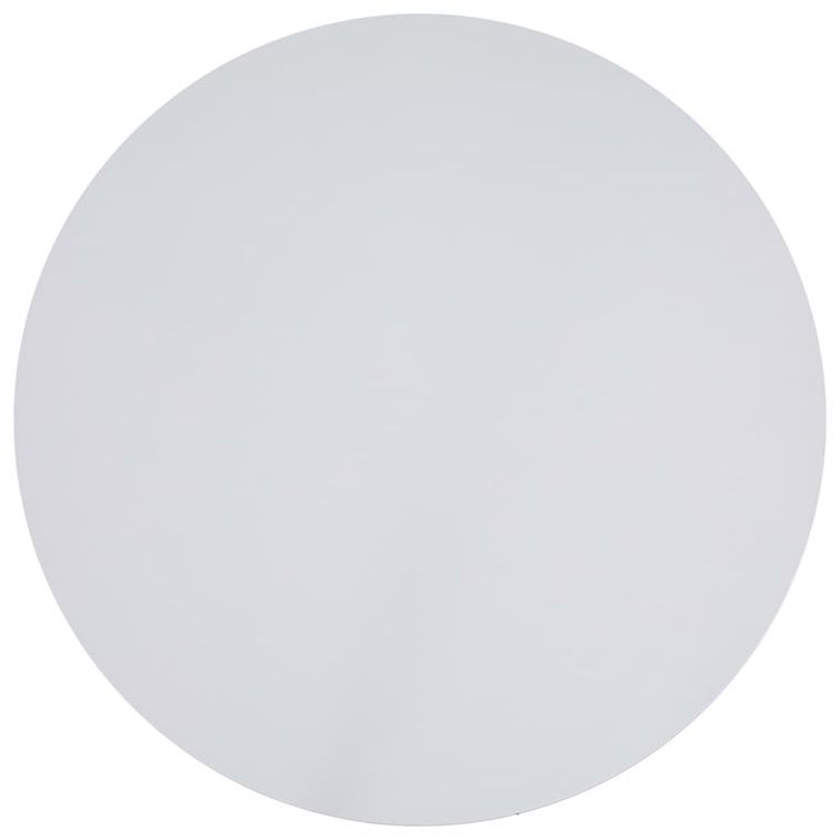 Table ronde plateau blanc et pieds metal naturel Sanda 90 cm - Photo n°2