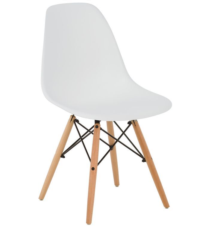 Table ronde scandinave 120 cm et 4 chaises blanc et bois naturel Verda - Photo n°3