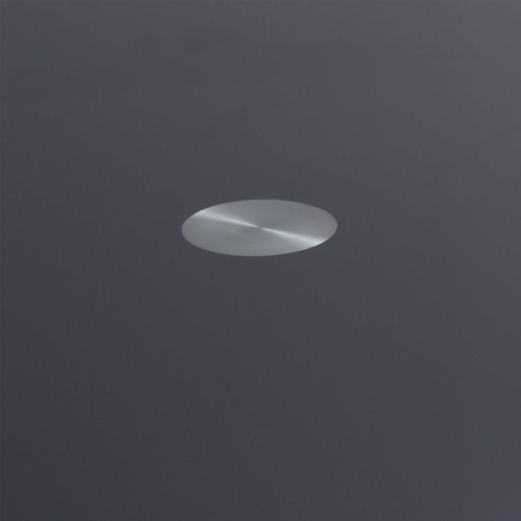 Table ronde moderne métal noir et verre cristal noir 90 cm - Photo n°4