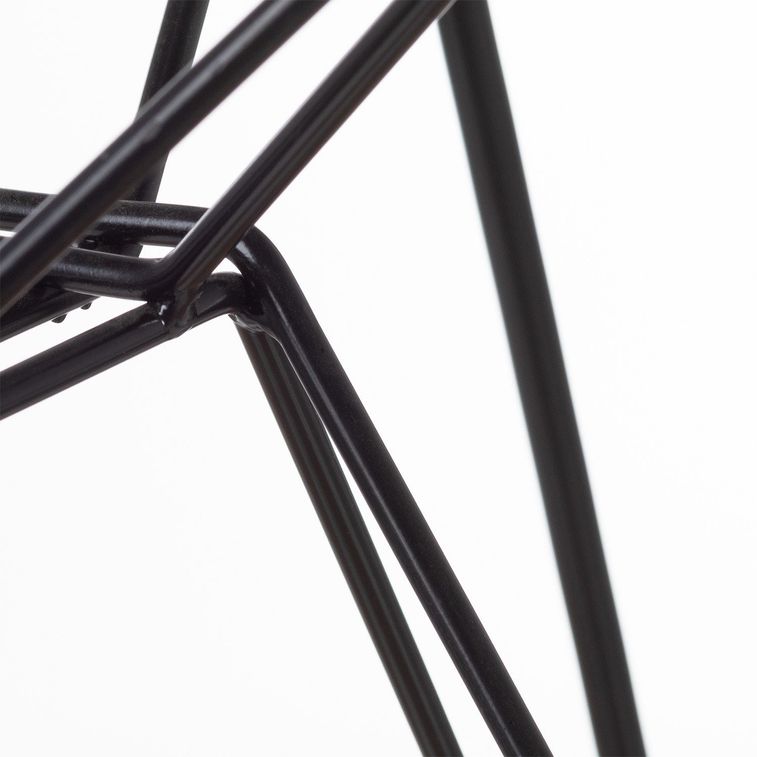 Table ronde verre trempé et pieds acier noir Croizy 120 cm - Photo n°3