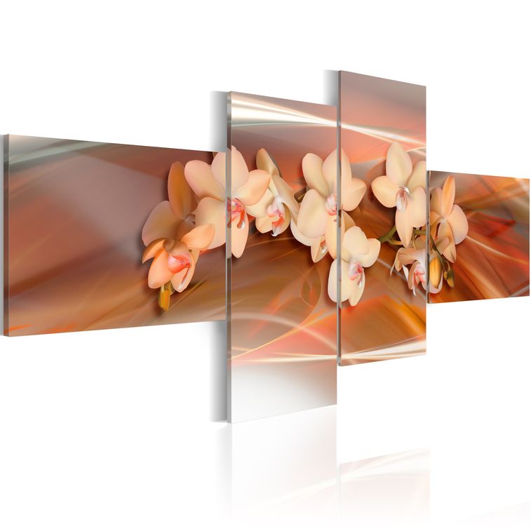 Tableau Orchidée blanche sur le fond d'automne - Photo n°1