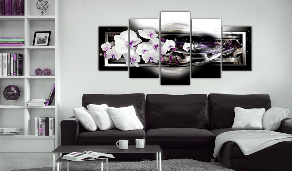 Tableau Orchids on a black background - Photo n°2