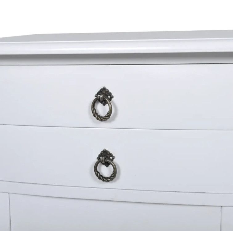 Tables de chevet 2 tiroirs pin massif blanc Chicco - Lot de 2 - Photo n°6