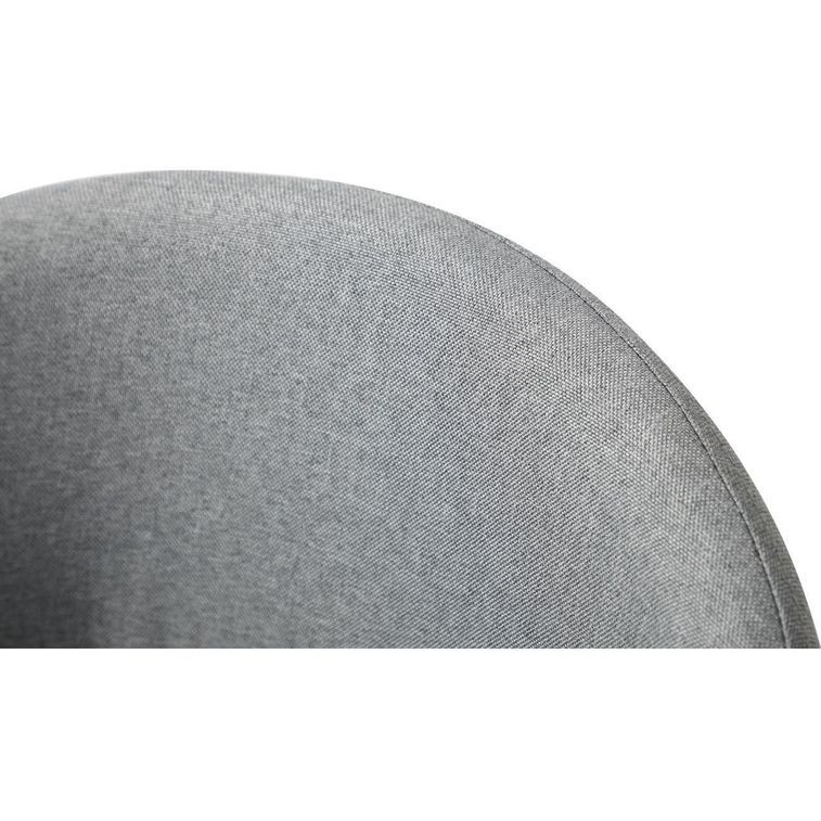 Tabouret de bar scandinave tissu gris clair et pieds métal naturel Kibo - Lot de 2 - Photo n°8