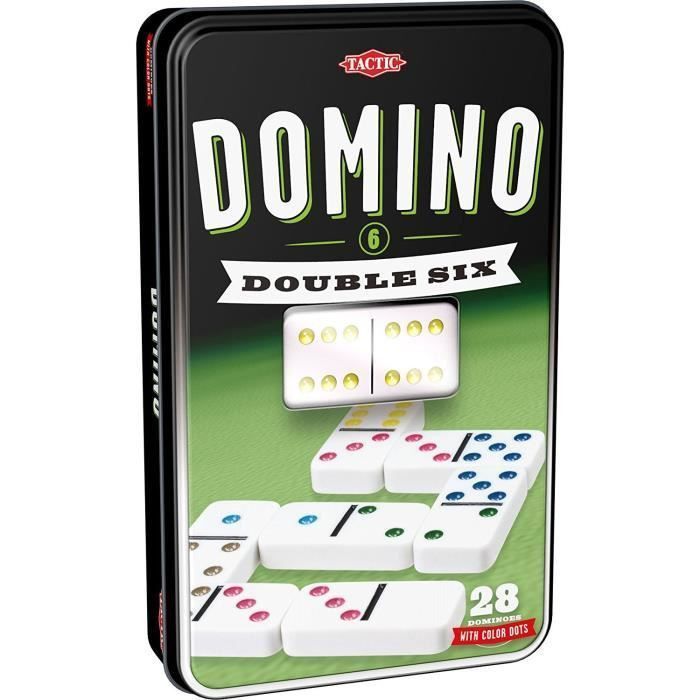 TACTIC Domino Double 6 - Boîte Métal - Photo n°1