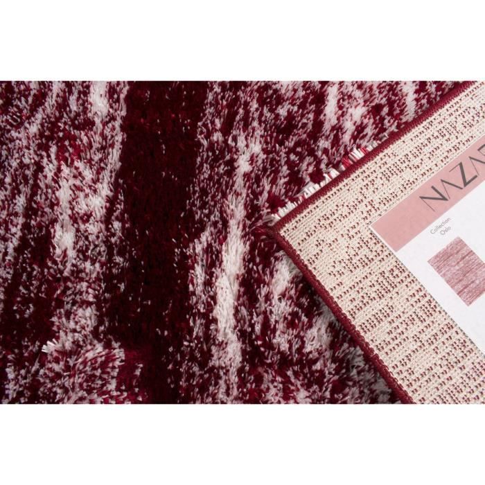 Tapis shaggy doux Oslo 584 - Rouge - 100% polyester - 80 x 150 cm - Intérieur - NAZAR - Photo n°3