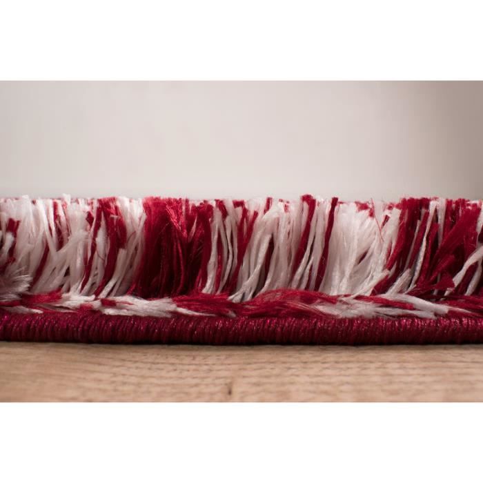 Tapis shaggy doux Oslo 584 - Rouge - 100% polyester - 80 x 150 cm - Intérieur - NAZAR - Photo n°4