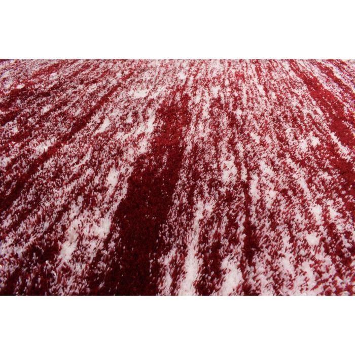 Tapis shaggy doux Oslo 584 - Rouge - 100% polyester - 80 x 150 cm - Intérieur - NAZAR - Photo n°5