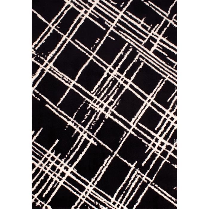 Tapis shaggy doux Oslo 668 - Noir - 100% polyester - 80 x 150 cm - Intérieur - NAZAR - Photo n°2
