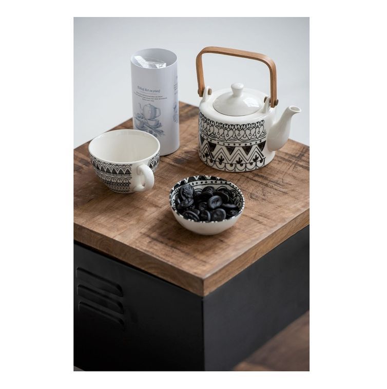 Tasses et sous-tasses céramique noir et blanc Bialli - Photo n°4