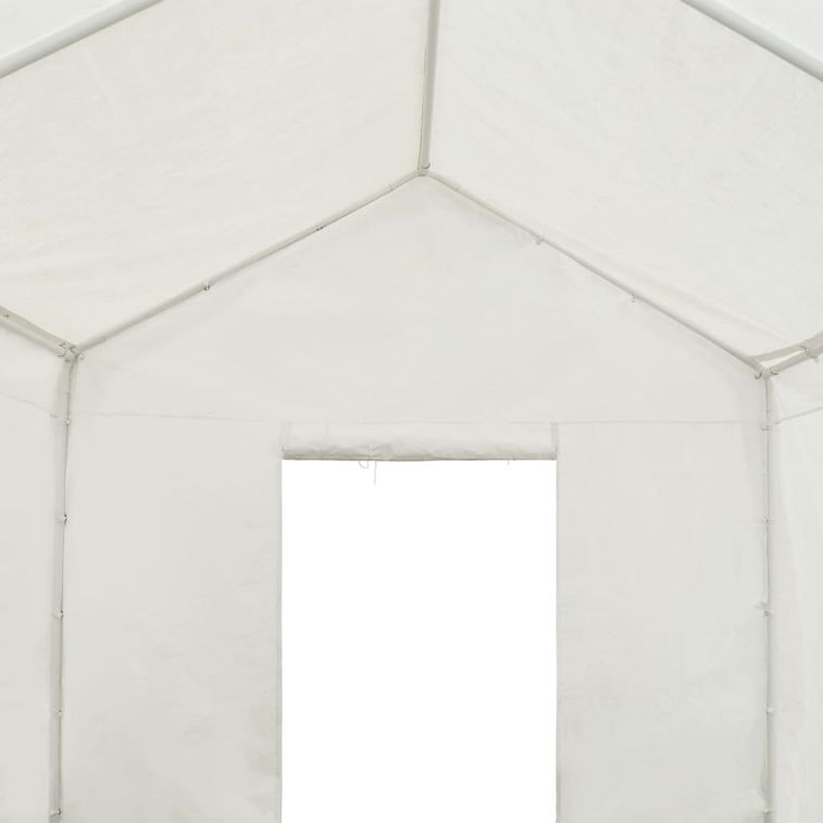 Tente de rangement PE 3 x 6 m Blanc - Photo n°9
