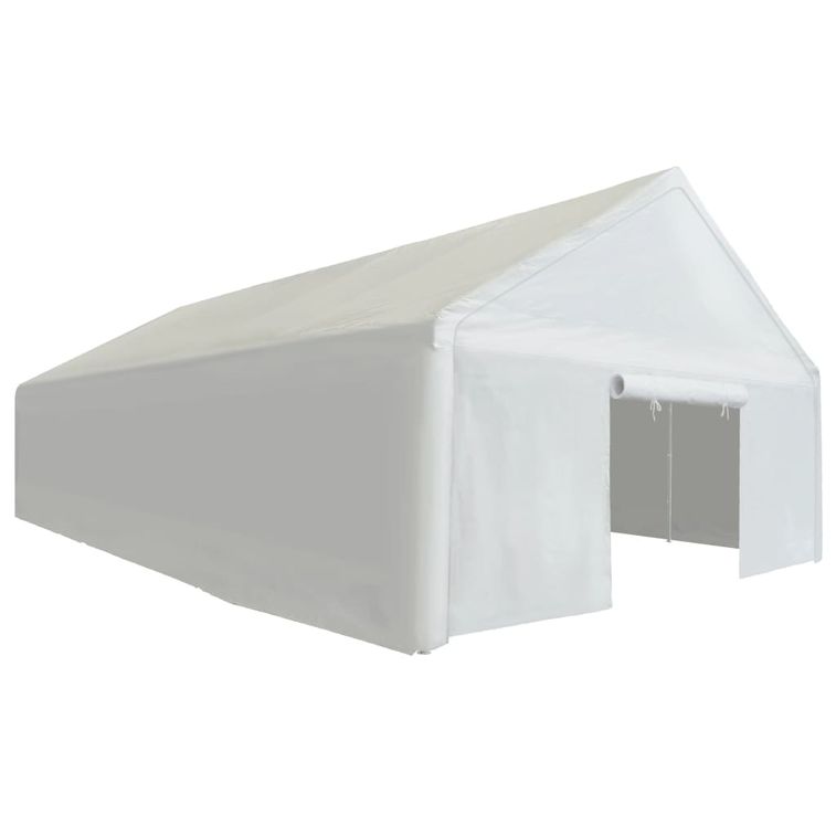 Tente de rangement PE 5 x 10 m Blanc - Photo n°2